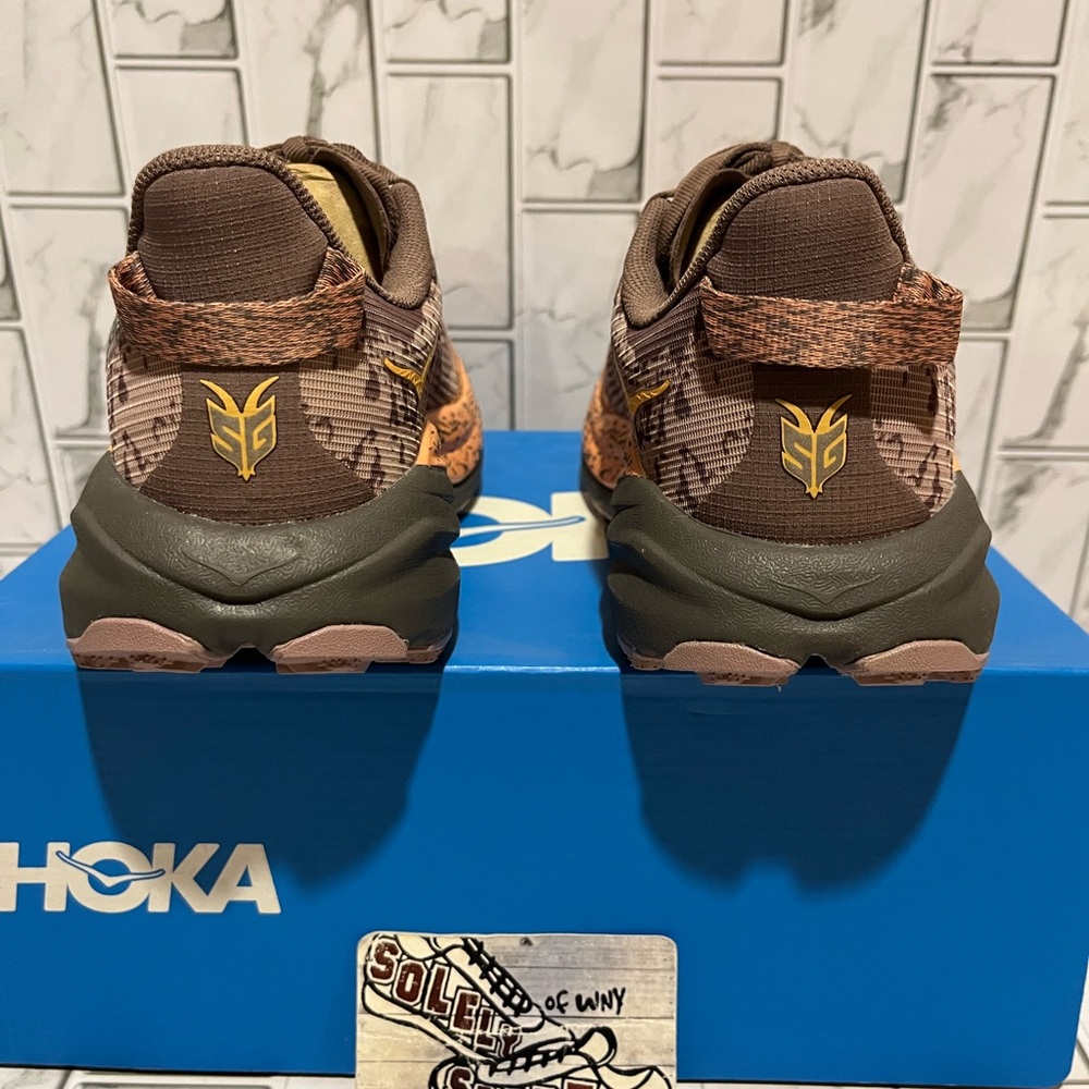 New Hoka One Speedgoat 6 GTX Gore-Tex Brown Coral Hiking Trail Shoes Womens Size - Picture 5 of 16